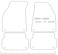 Audi A6 (Not Quattro)  2004 - 2009    Clips In All Mats