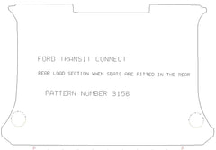 Ford Transit Connect 2002-2014 Load Area When Rear Seats Fitted Tailored Car Mats
