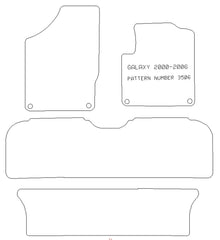 Ford Galaxy 2000-2006 With Fixings In Driver And Passenger Tailored Car Mats
